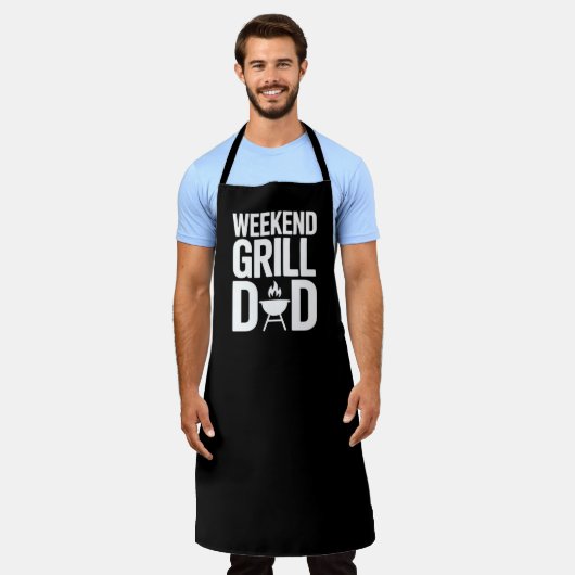Weekend Grill Papa Funny BBQ Schort (Gedragen)