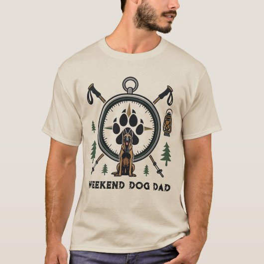 Weekend Hond Papa T-shirt (Voorkant)