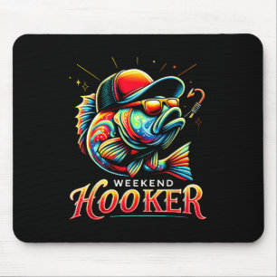 Weekend Hookerr Funny Fish Dad Love Gevist Vader Muismat