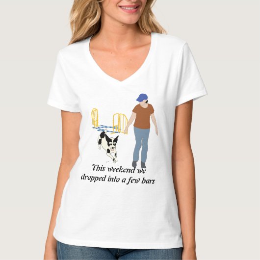 Weekend in bars vallen t-shirt (Voorkant)