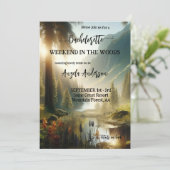 Weekend in de Bossen Bachelorette Kaart (Staand voorkant)