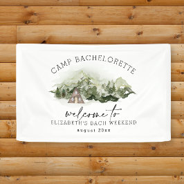 Weekend in de Bossen Camping Bachelorette Spandoek