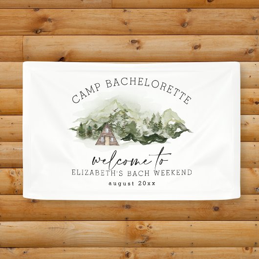 Weekend in de Bossen Camping Bachelorette Spandoek
