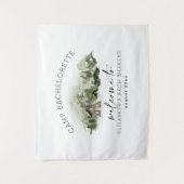 Weekend in de Bossen Camping Bachelorette Wandkleed (Voorkant)