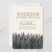 Weekend in de bossen feest uitnodiging (Voorkant)