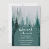 Weekend in de bossen Forest Green Vrijgezellenfees Kaart (Voorkant)