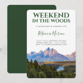 Weekend in de Bossen Rustic Mountain Bachlorette Kaart (Voorkant / Achterkant)