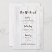 Weekend in de bossen vrijgezellenfeest uitnodiging (Achterkant)