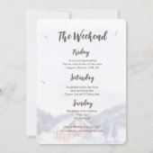 Weekend in de bossen Winter uitnodiging (Achterkant)