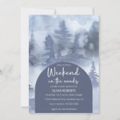 Weekend in de bossen winterbos Vrijgezellenfeest Kaart (Voorkant)