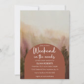 Weekend in het bos Forest Terracota Vrijgezellenfe Kaart (Voorkant)