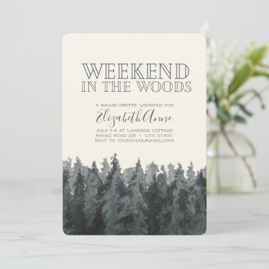 Weekend in uitnodiging van de partij Bossen (Staand voorkant)