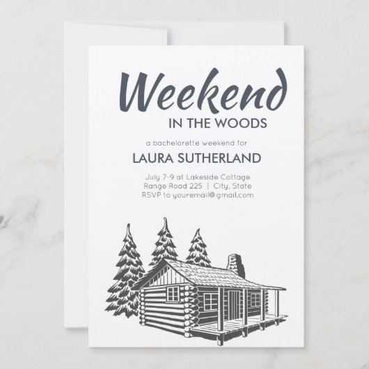 Weekend in uitnodiging van de partij Bossen (Voorkant)