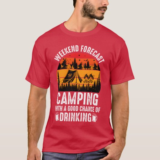 Weekend kampeer vriend t-shirt (Voorkant)