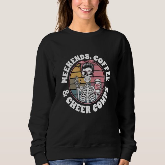 Weekend Koffie Cheer Moeder Van Een Cheerleader Mo Trui (Voorkant)