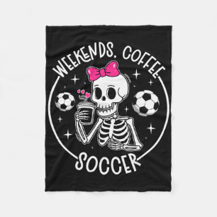 Weekend Koffie Voetbalmoeder Van Een Voetbalspeler Fleece Deken
