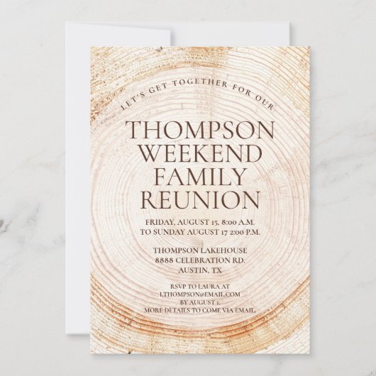 Weekend Lakehouse Familie reünie Kaart (Voorkant)