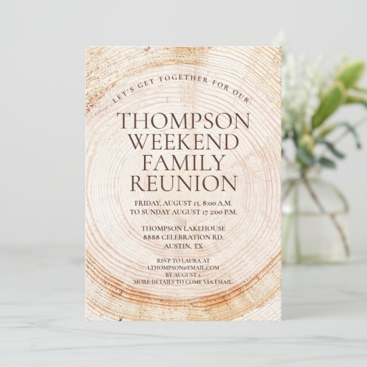 Weekend Lakehouse Familie reünie Kaart (Staand voorkant)