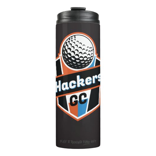 Weekend League Scramble Voeg Teamnaam Toe Hackers Thermosbeker (Voorkant)