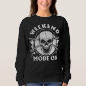 Weekend Mode On Drummer Cool Drum Player Drumming  Trui (Voorkant)