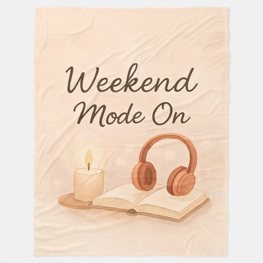 Weekend mode on Fleece Blanket (Voorkant)