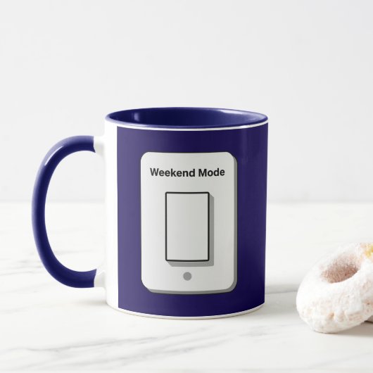 Weekend Mode Toggle Minimal UI Design Mok (Met donut)
