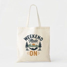 Weekend Modus AAN Bergzonsondergang Ontspanningsde Tote Bag