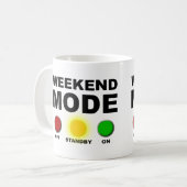 Weekend Modus Grappige Mok of Reis Mok (Voorkant links)