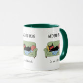 Weekend Modus Kat Koffiemok Grappige Zwarte Kat Ca Mok (Voorkant rechts)