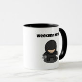 Weekend Ninja Funny Schattige Japan Cartoon Mok (Voorkant rechts)