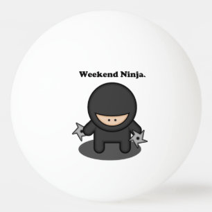 Weekend Ninja Funny Schattige Japan Cartoon Pingpongbal