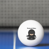 Weekend Ninja Funny Schattige Japan Cartoon Pingpongbal (Net)