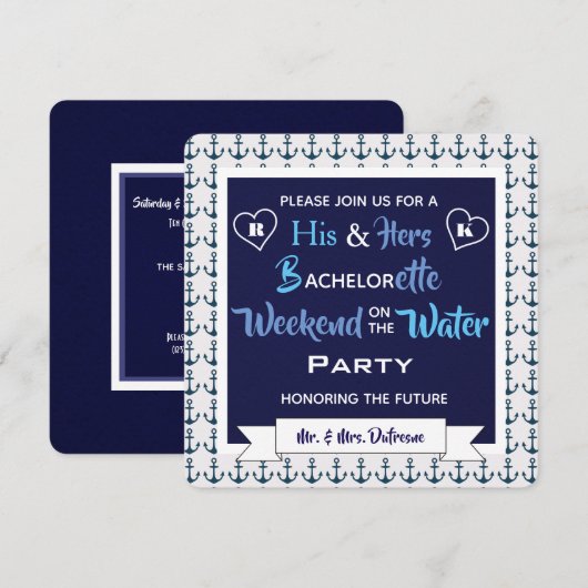 "Weekend on the Water" Kaart (Voorkant / Achterkant)