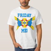 Weekend ontspan moto: "Vrijdag!" v1 T-shirt (Voorkant)