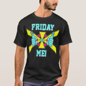 Weekend ontspan moto: "Vrijdag!" v2.1 T-shirt (Voorkant)