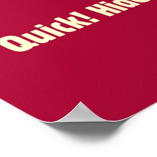 Weekend-ouder: Hide Everything Poster (Hoek)