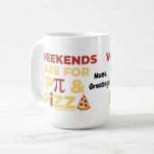 Weekend Pi Day & Pizza Party Math Lover Foodie Fun Koffiemok (Voorkant links)