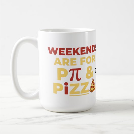 Weekend Pi Day & Pizza Party Math Lover Foodie Fun Koffiemok (Links)
