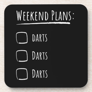Weekend Plannen Darts Bier Onderzetter