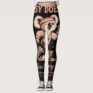 Weekend Running Club Retro Koala T-shirt voor een  Leggings
