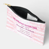 Weekend Social club roze glitter bachelorette deel Etui (Open)
