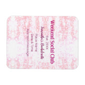 Weekend Social club roze glitter bachelorette deel Magneet (Horizontaal)