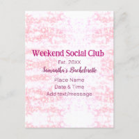 Weekend Social club roze glitters bachelorette fee