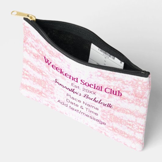 Weekend Social club roze glitters bachelorette fee Etui (Open)