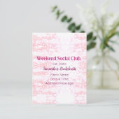 Weekend Social club roze glitters vrijgezellenfees Briefkaart (Staand voorkant)