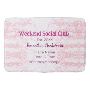 Weekend sociale club roze glittersingleparty badmat