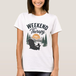 Weekend Therapie Berg Zonsondergang Natuur Ontspan T-shirt