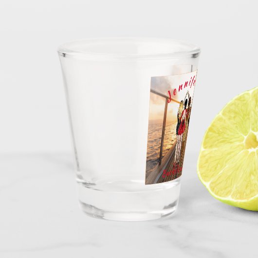 Weekend Trip Personalized Bachelorette Party Shot Shot Glas (Links)