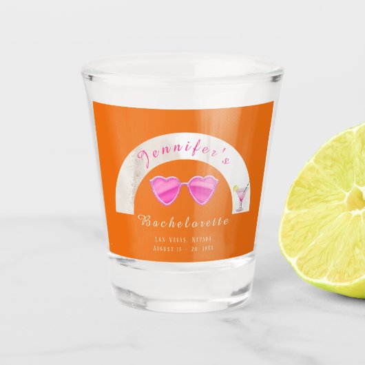 Weekend Trip Personalized Bachelorette Party Shot Shot Glas (Voorkant)