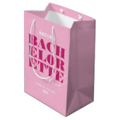 Weekend van de Bold Pink Bachelorette Medium Cadeauzakje (Achterkant Gekanteld)